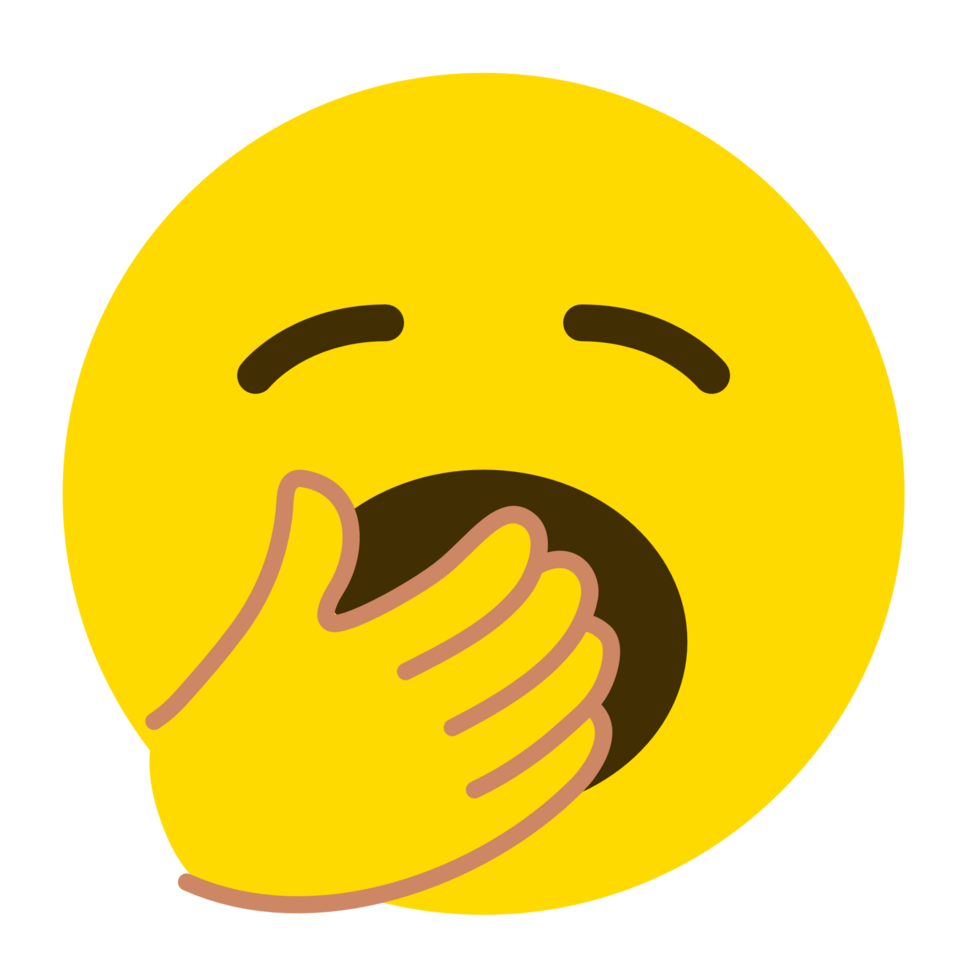 yawning face emoji PNG file