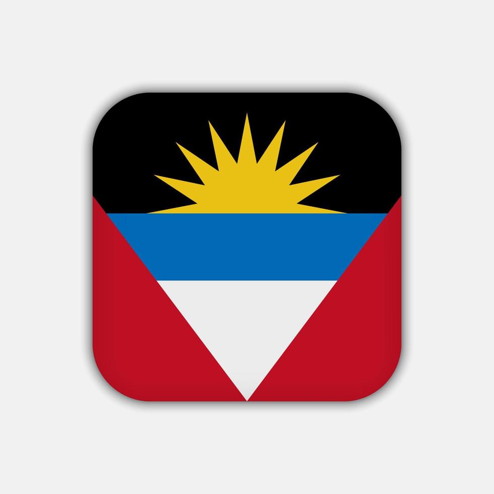 bandera de antigua y barbuda, colores oficiales. ilustración vectorial vector