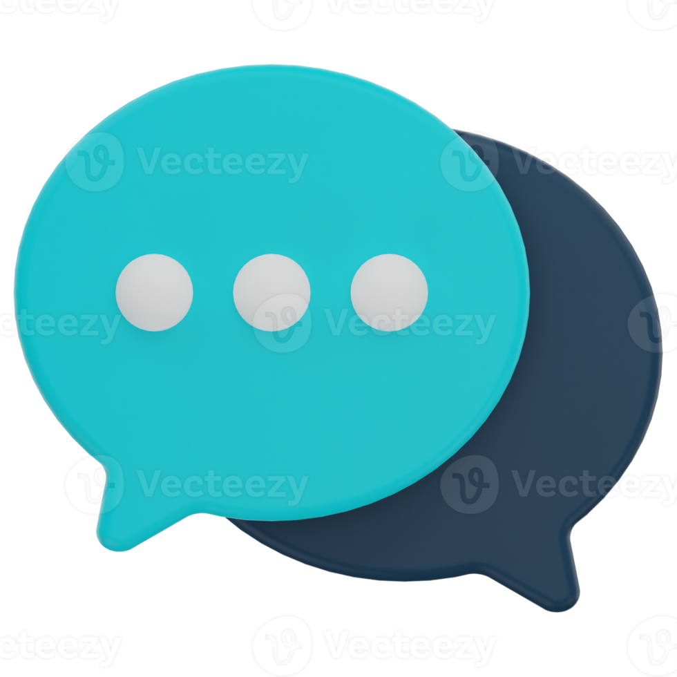 Chat Bubble 3D Illustration png