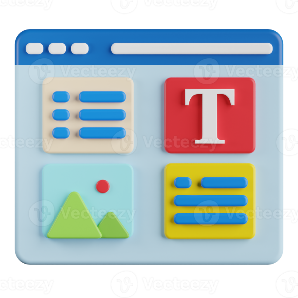 Web Designing 3D Illustration png