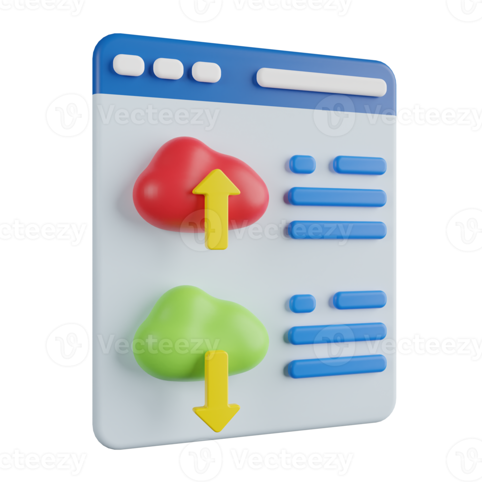 Cloud Server 3D Illustration png