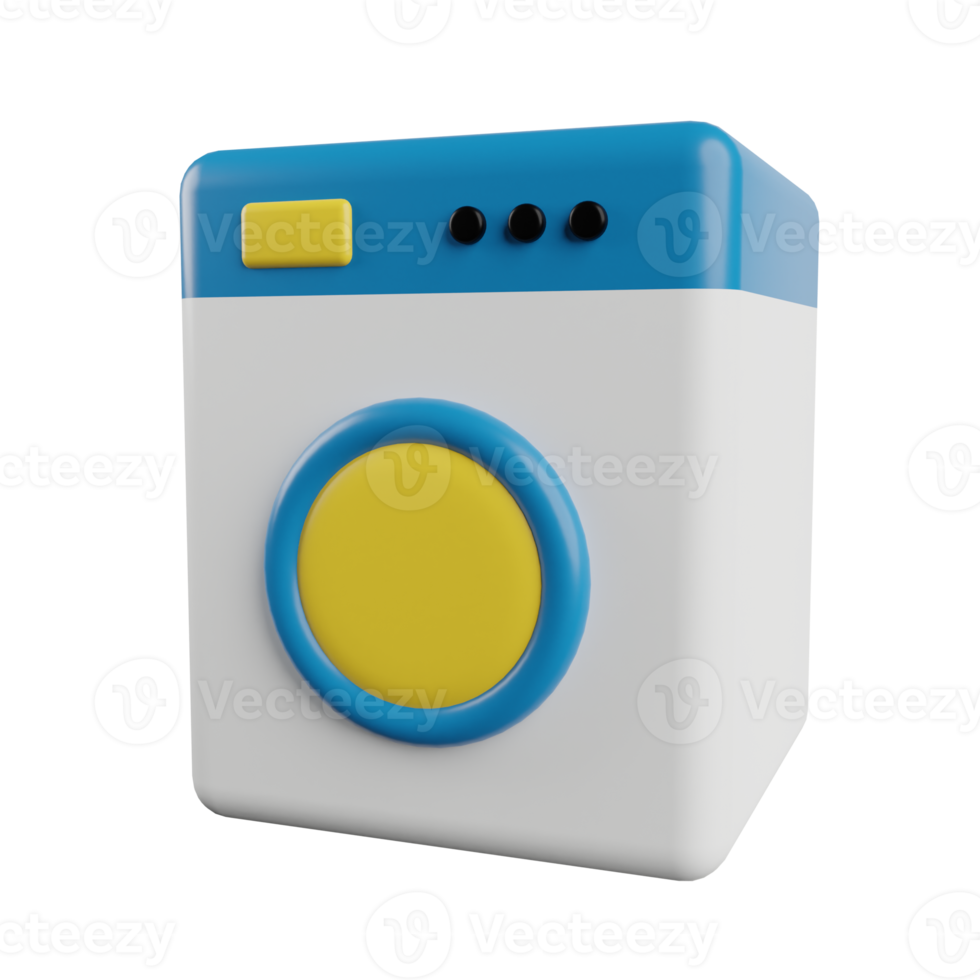 Washing Machine 3D Illustration png