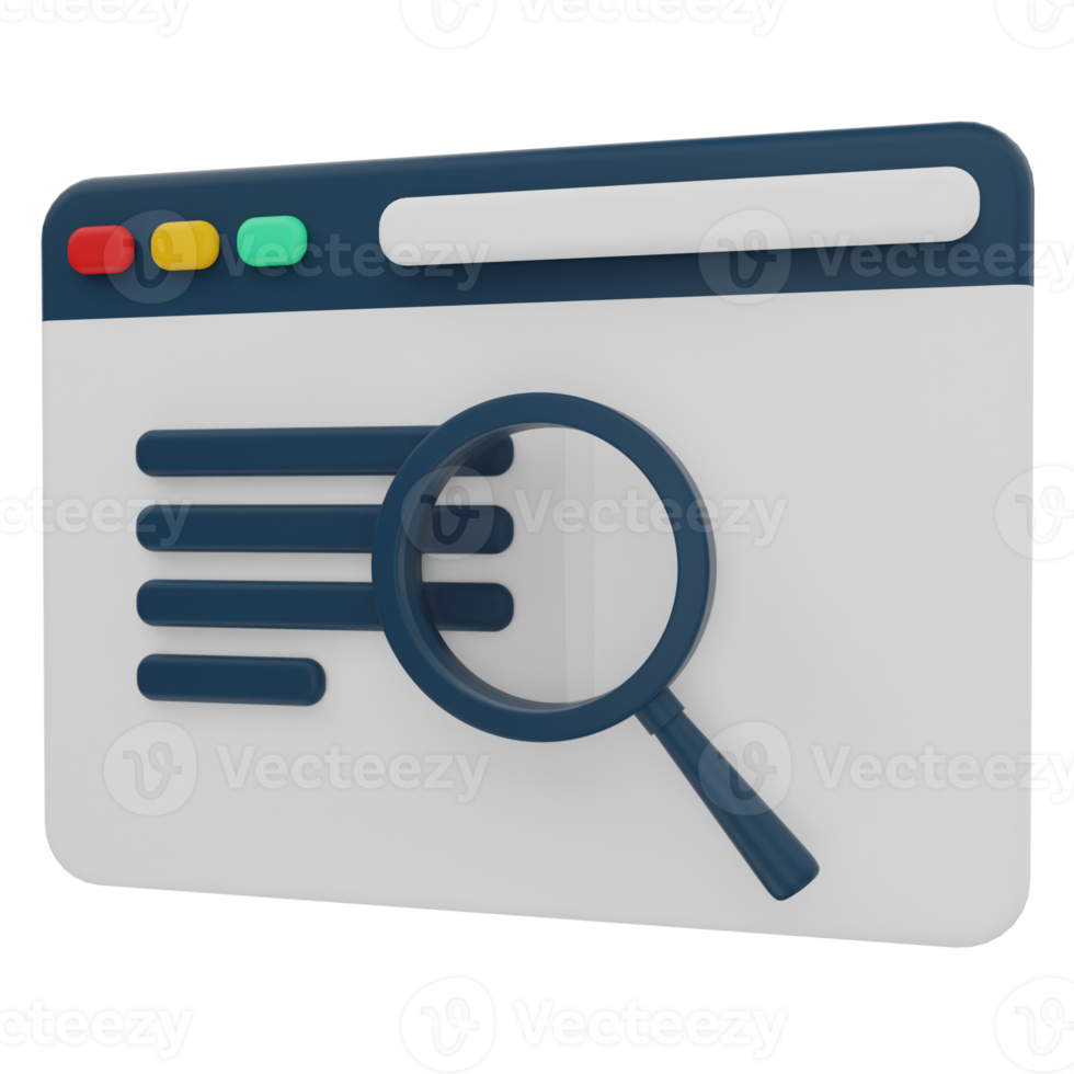 Browser Search 3D Illustration png