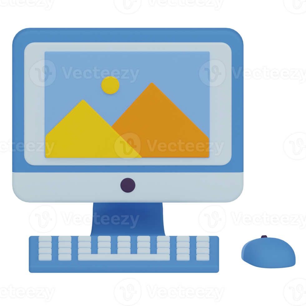 Computer 3D Illustration png