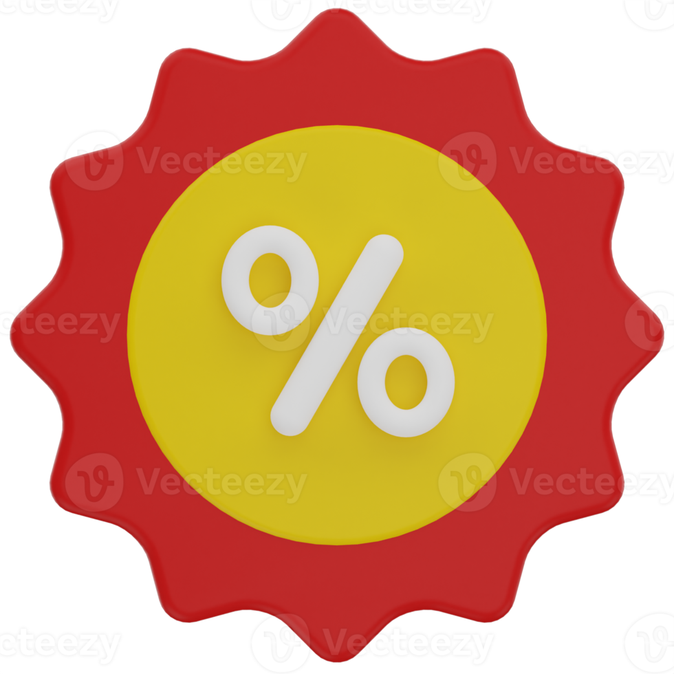 Discount Badge 3D Illustration png