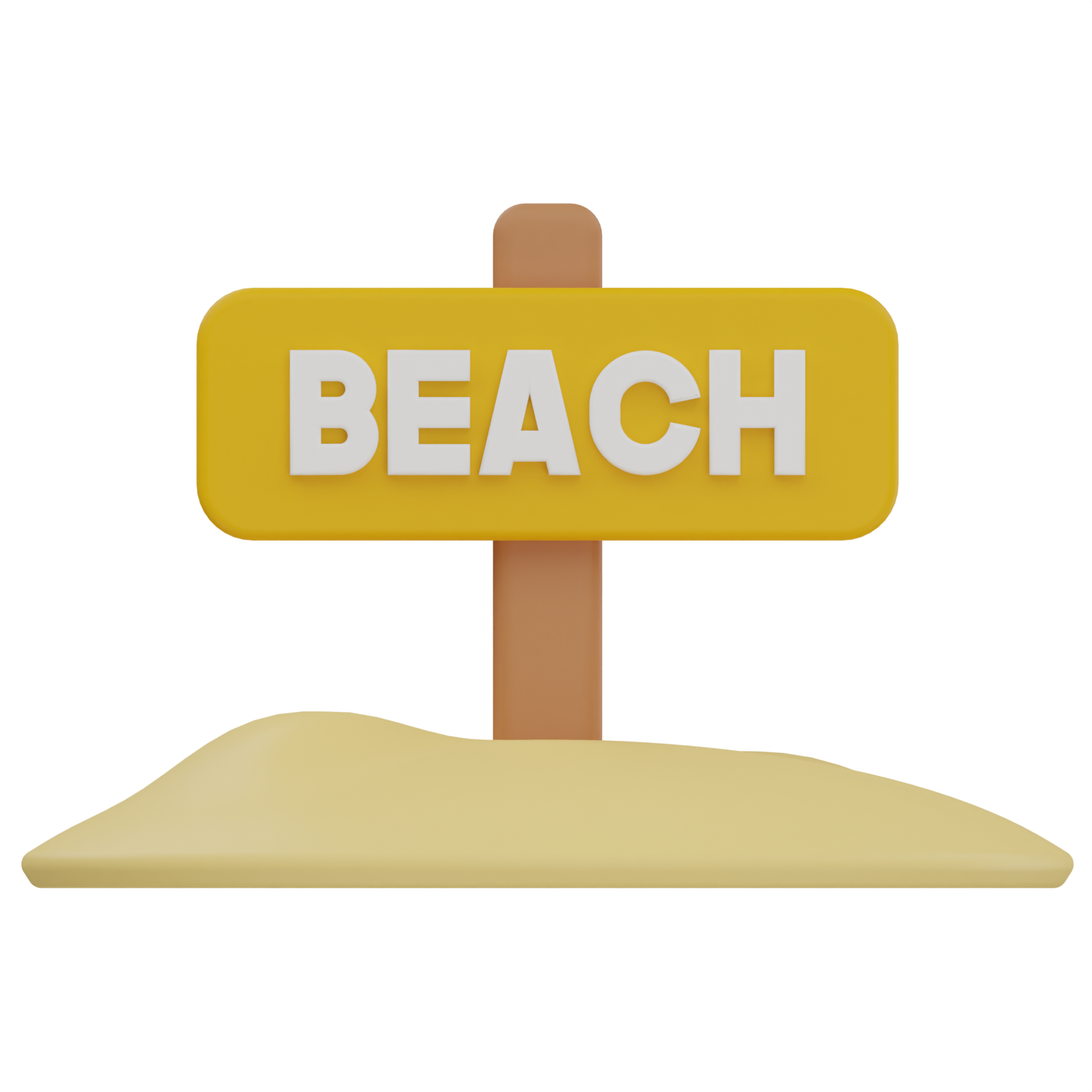 ilustração 3d de sinal de praia 10794482 PNG