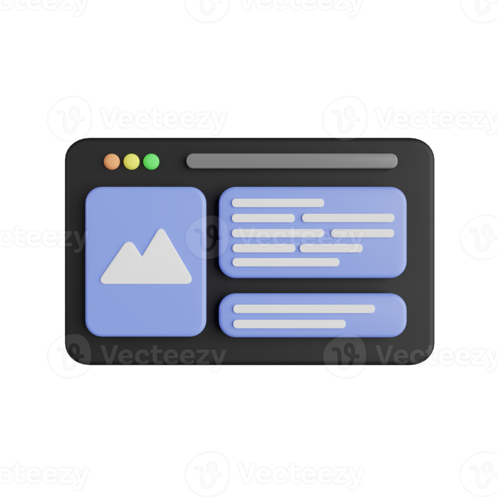 Website 3D Illustration png