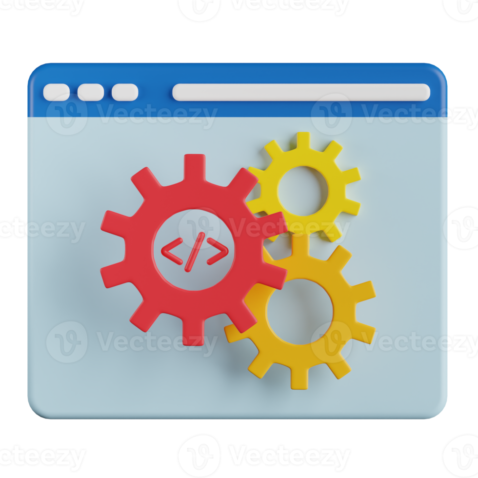 Web Configuration 3D Illustration png