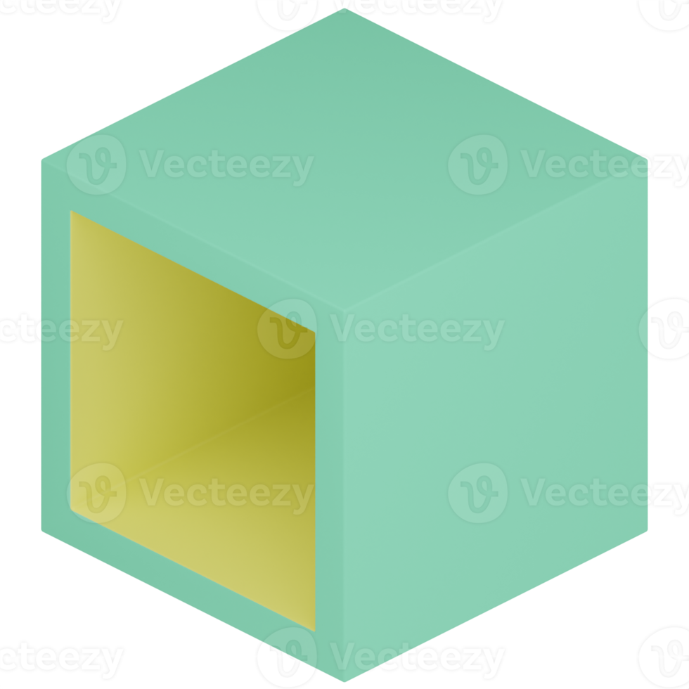 Cube 3D Illustration png