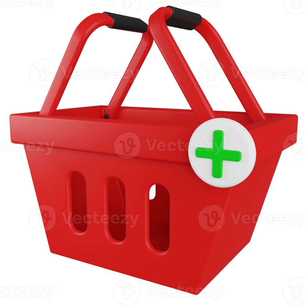 Add to Basket 3D Illustration png