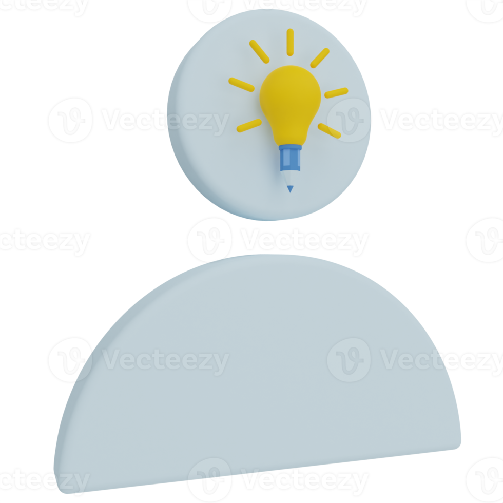 User Idea 3D Illustration png