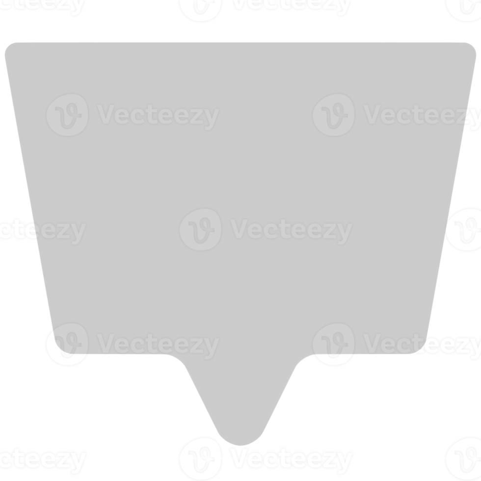 Speech Bubble with Blue and White Color 3D Illustration png