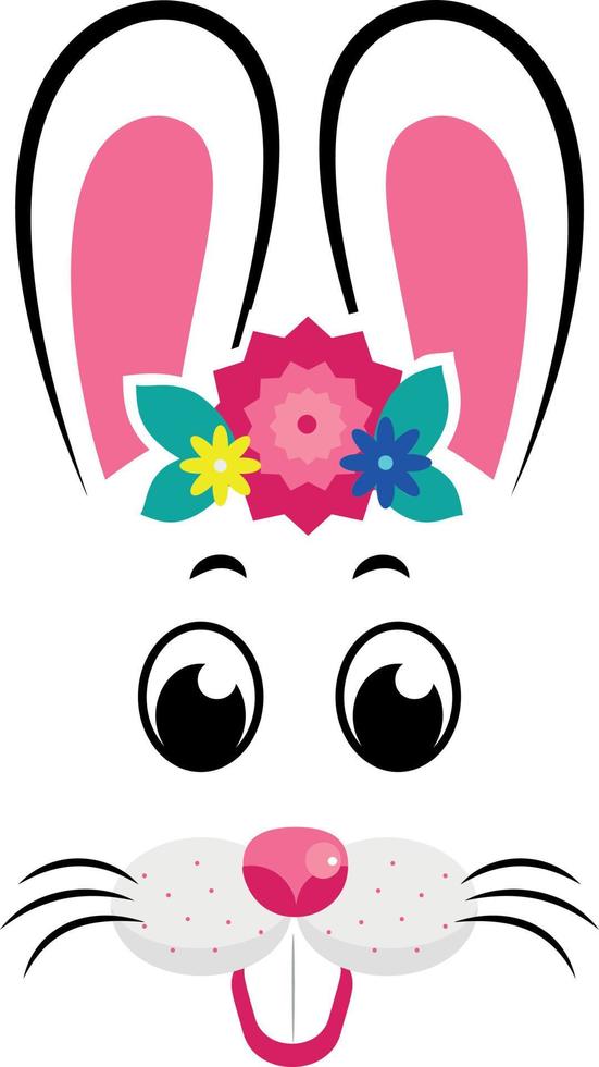 Kawaii Easter Bunny. Vector illustration