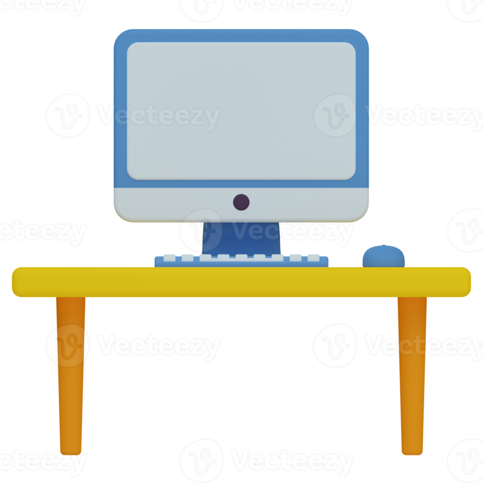 ilustración 3d del espacio de trabajo png