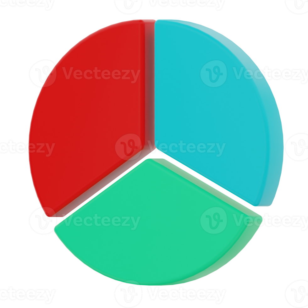 cirkeldiagram 3d illustration png