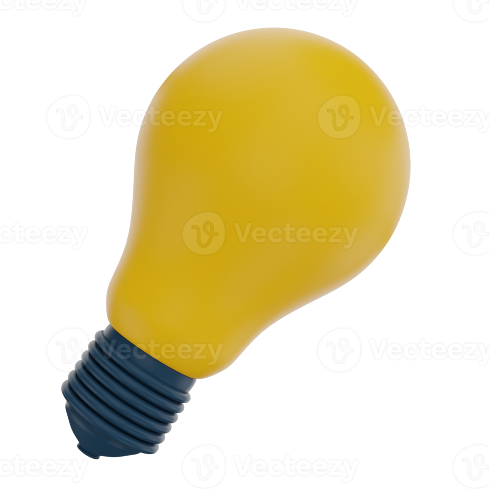 Lightbulb 3D Illustration png