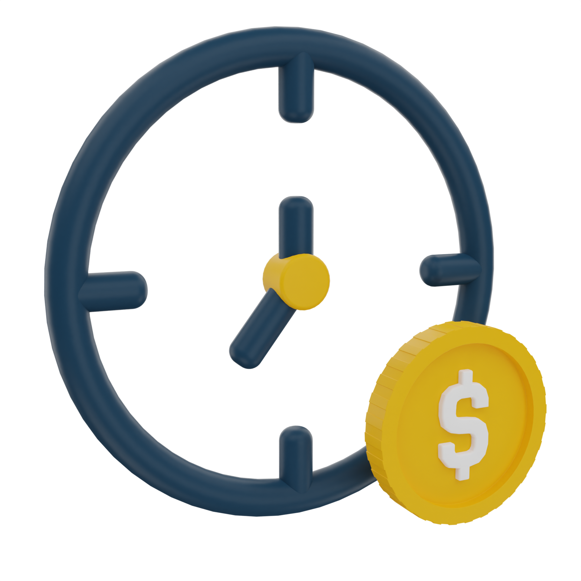 Time is Money 3D Illustration 10794606 PNG