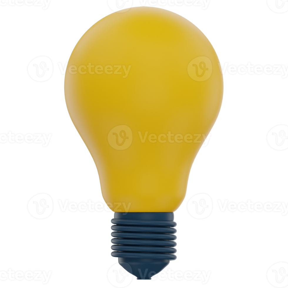 Lightbulb 3D Illustration png