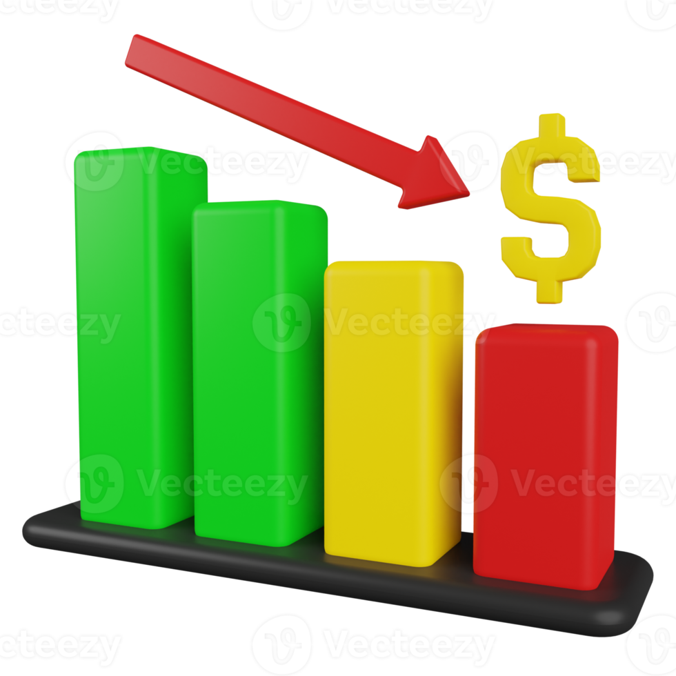 Capital Loss 3D Illustration png