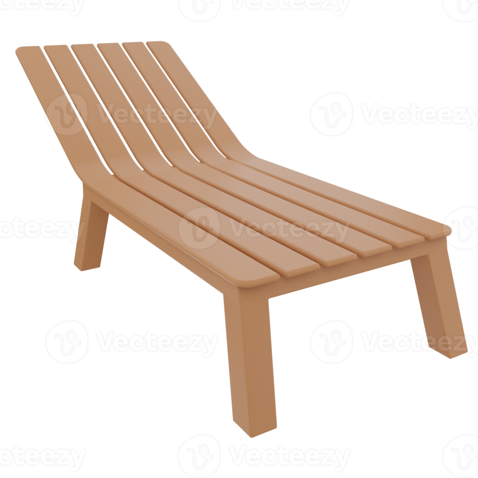 Beach Chair 3D Illustration png