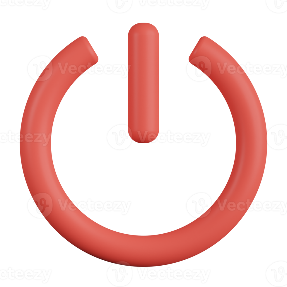 ícone 3d do botão liga / desliga png