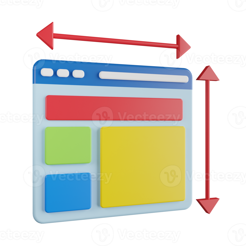 Web Layout 3D Illustration png