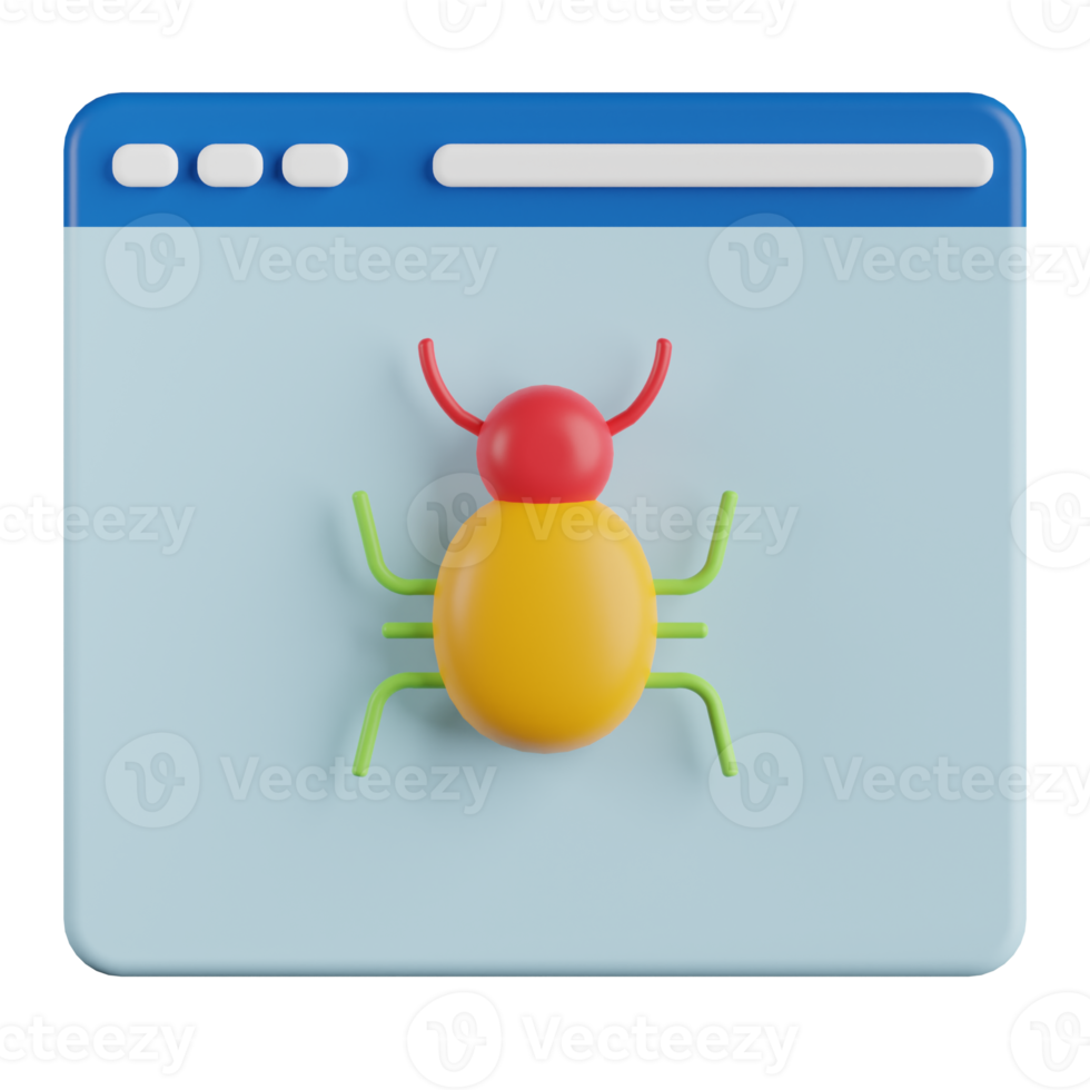 Computer Virus 3D Illustration png