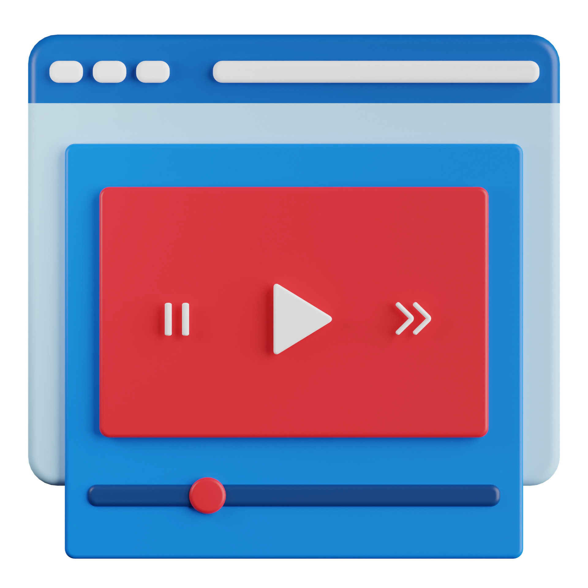 Online video player 3d illustration 10794642 png