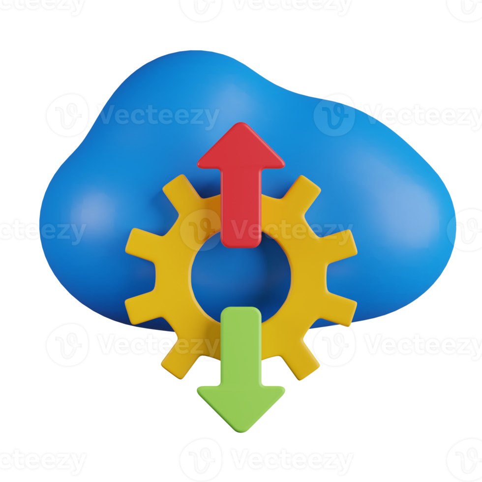 Cloud Configuration 3D Illustration png