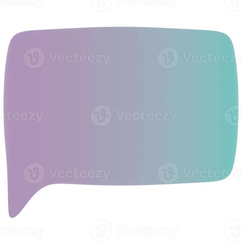 Speech Bubble with Gradient Color 3D Illustration png