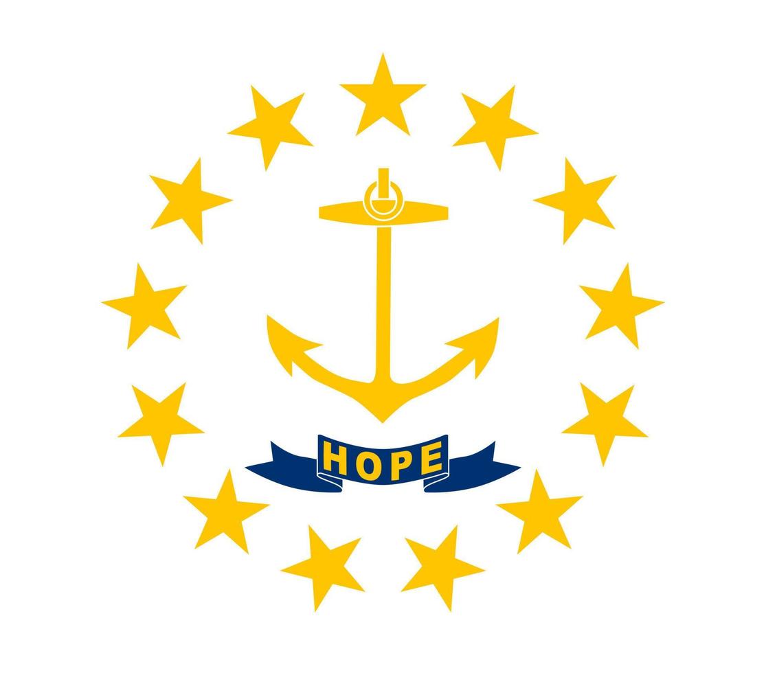 bandera del estado de Rhode Island. ilustración vectorial vector
