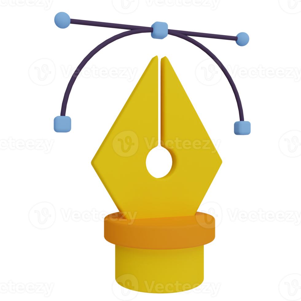 Pen Tool 3D Illustration png