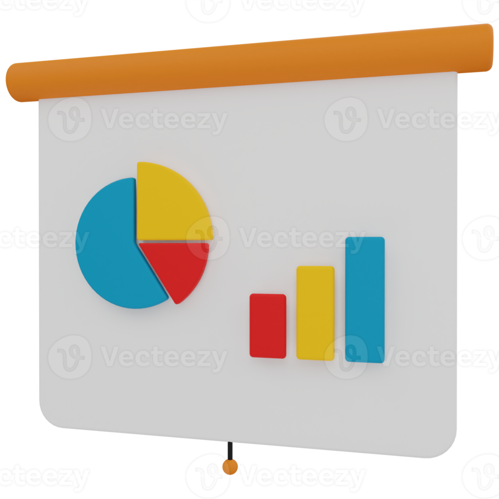 School Presentation 3D Illustration png