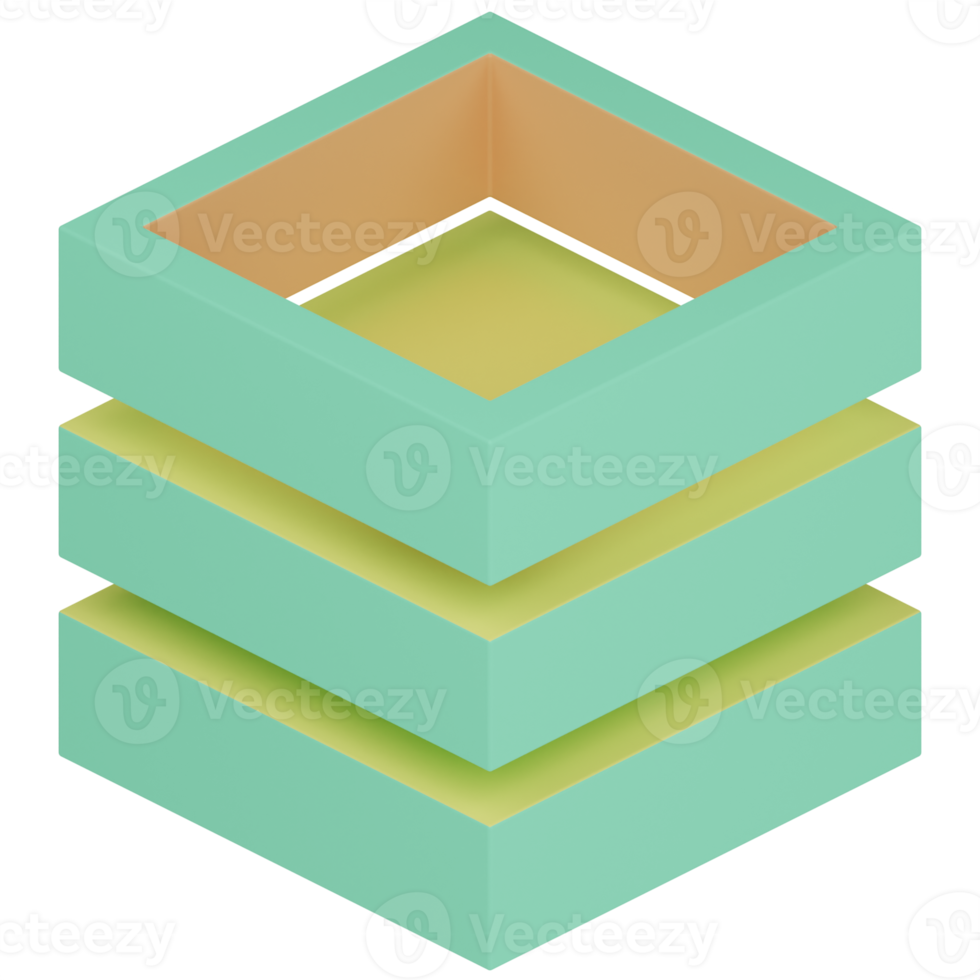 Cube 3D Illustration png