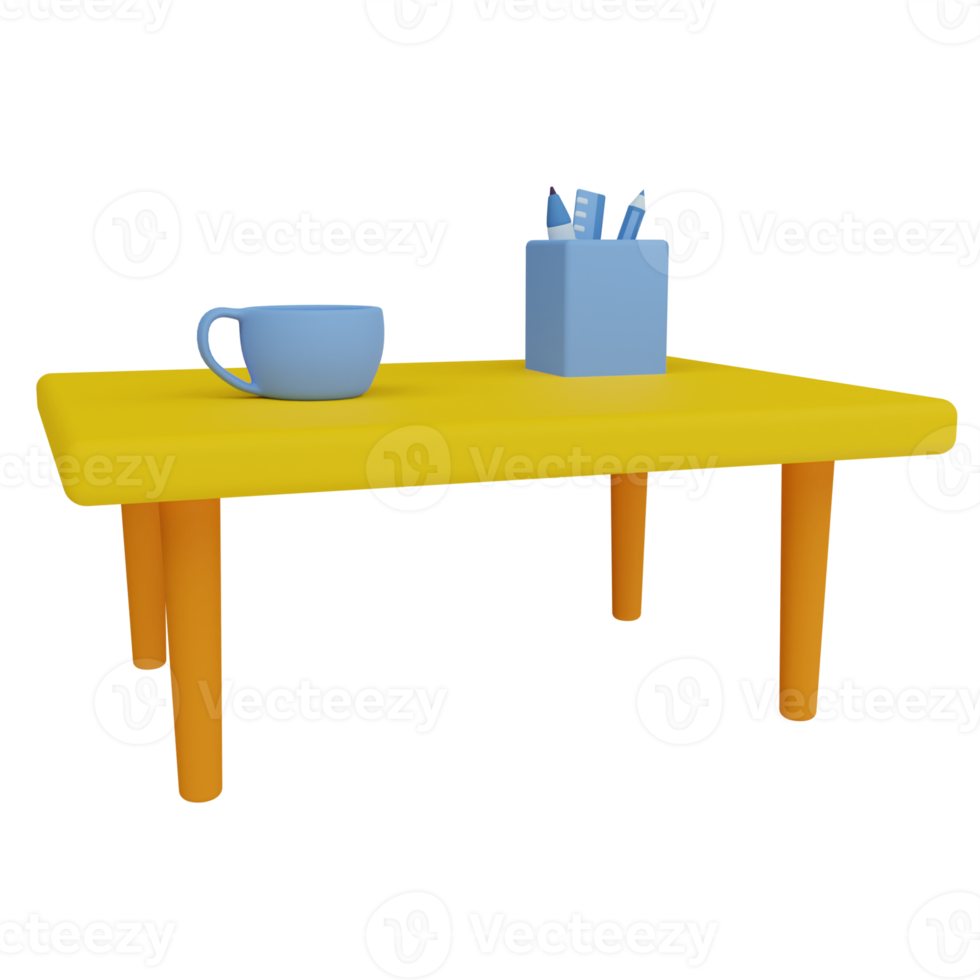 Desk 3D Illustration png