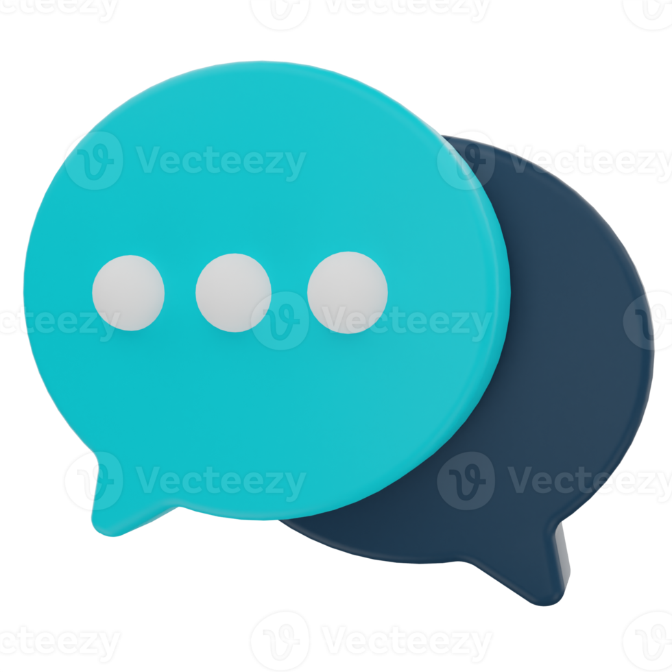 Chat Bubble 3D Illustration png
