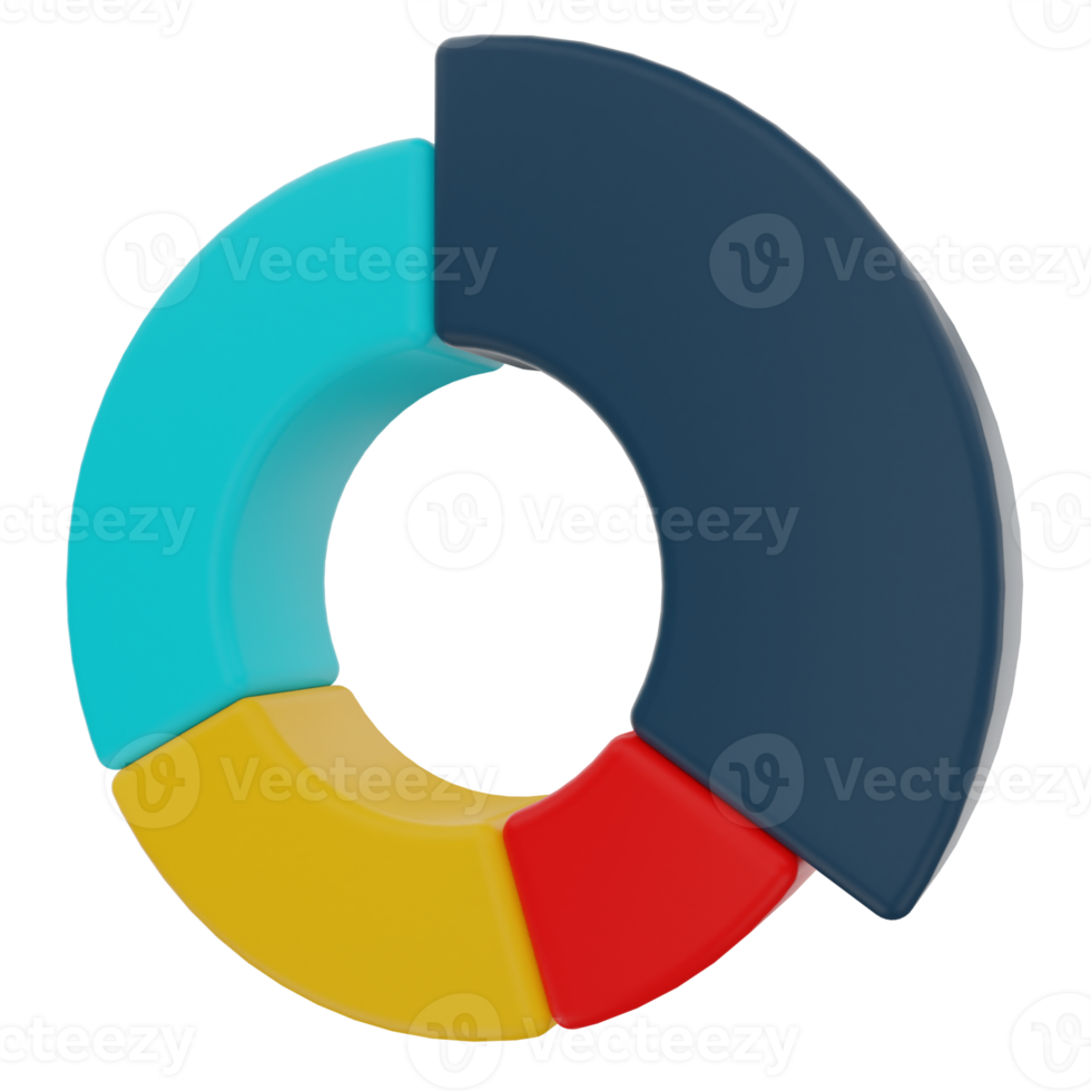 Doughnut Chart 3D Illustration png