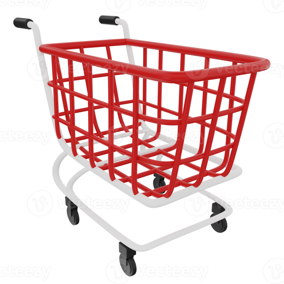 Shopping Cart 3D Illustration png