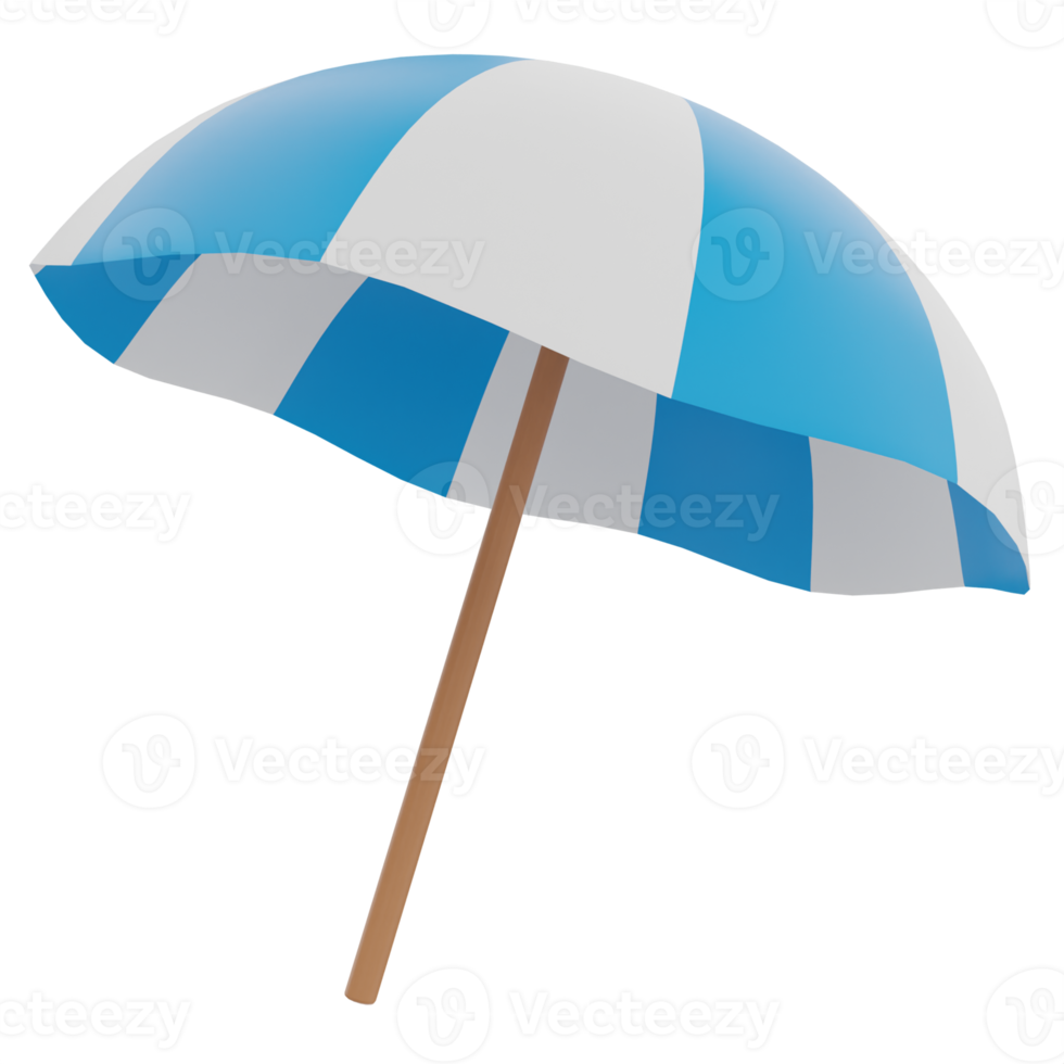 Beach Umbrella 3D Illustration png