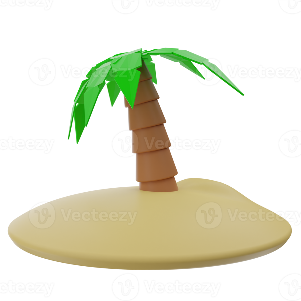 illustration 3d de cocotier png