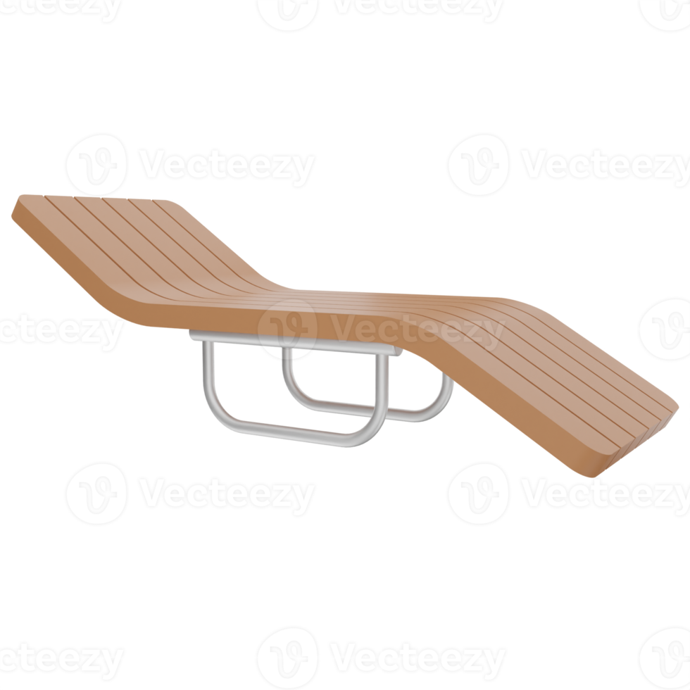 illustration 3d de chaise de plage png