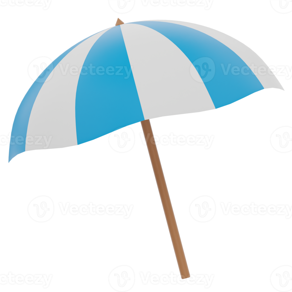 Beach Umbrella 3D Illustration png