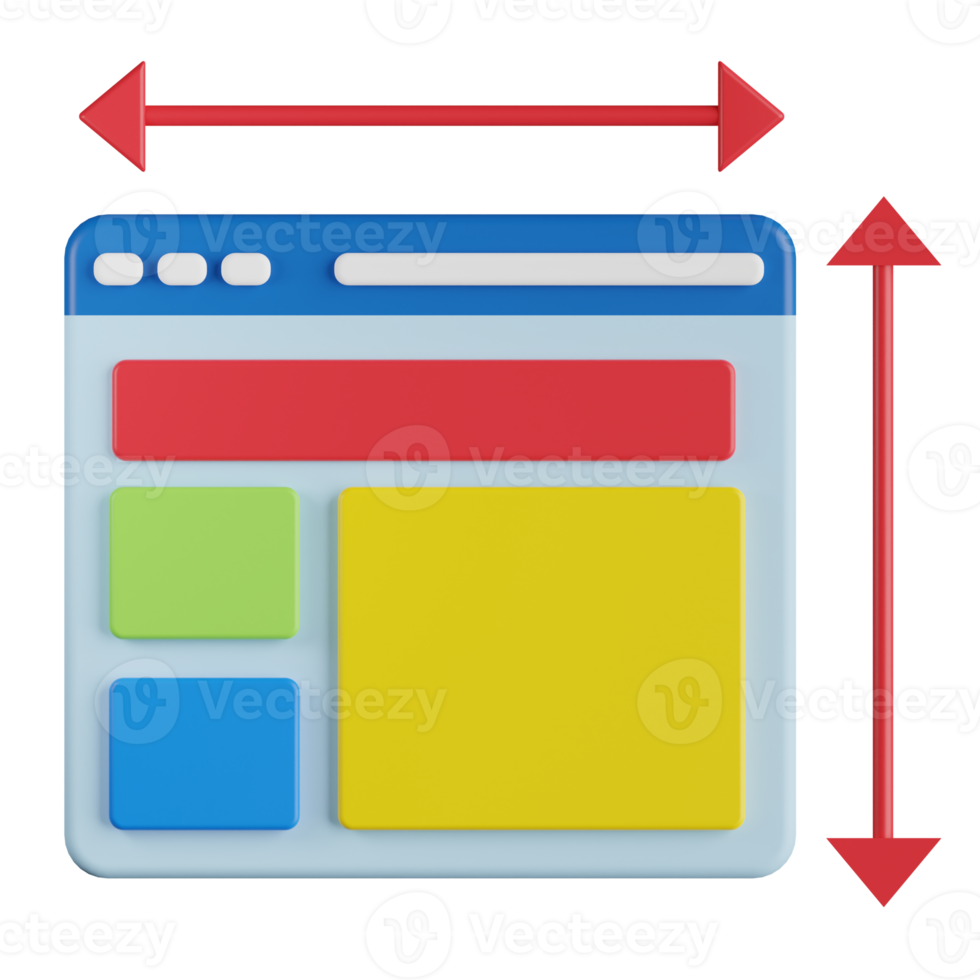 webb layout 3d illustration png