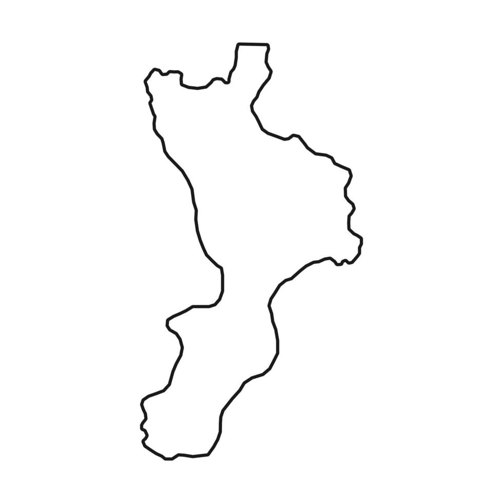 mapa de calabria región de italia. ilustración vectorial vector