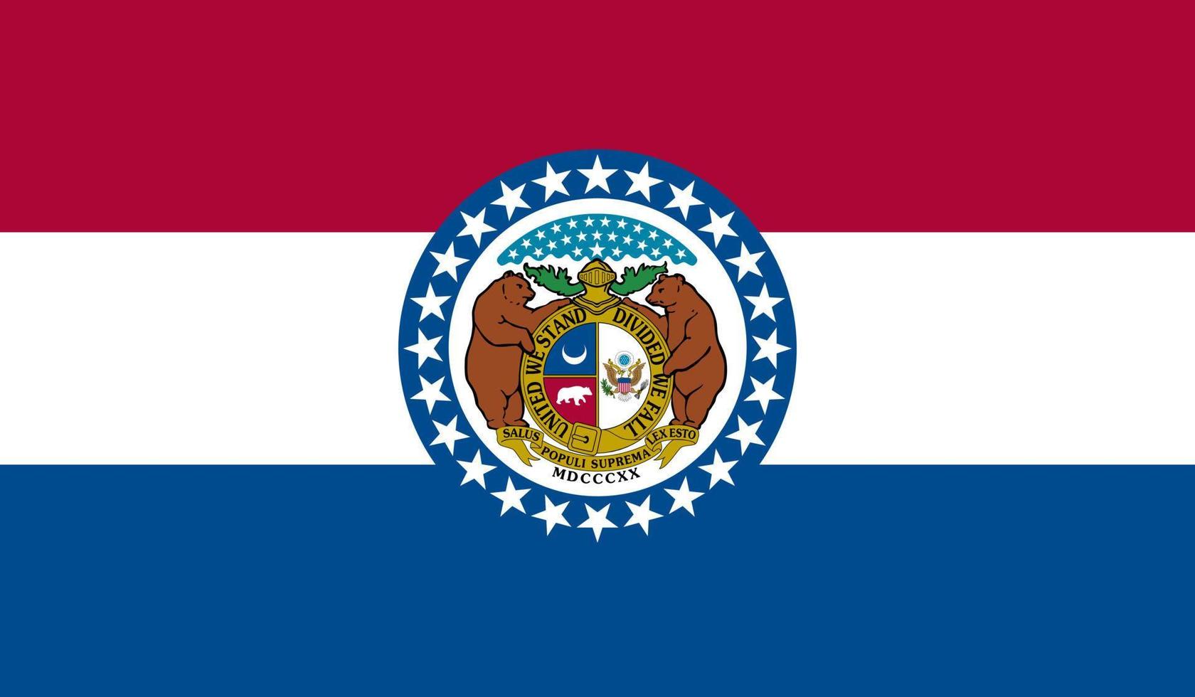 Missouri state flag. Vector illustration.