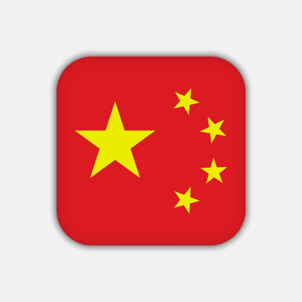 China flag, official colors. Vector illustration.