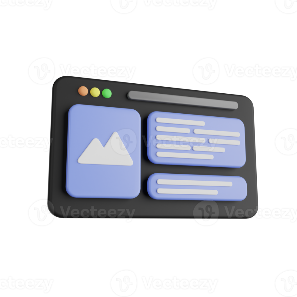 Website 3D Illustration png