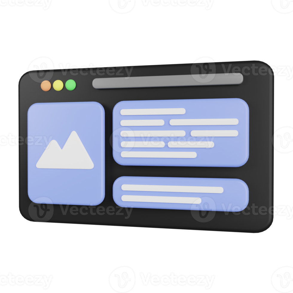 Website 3D Illustration png