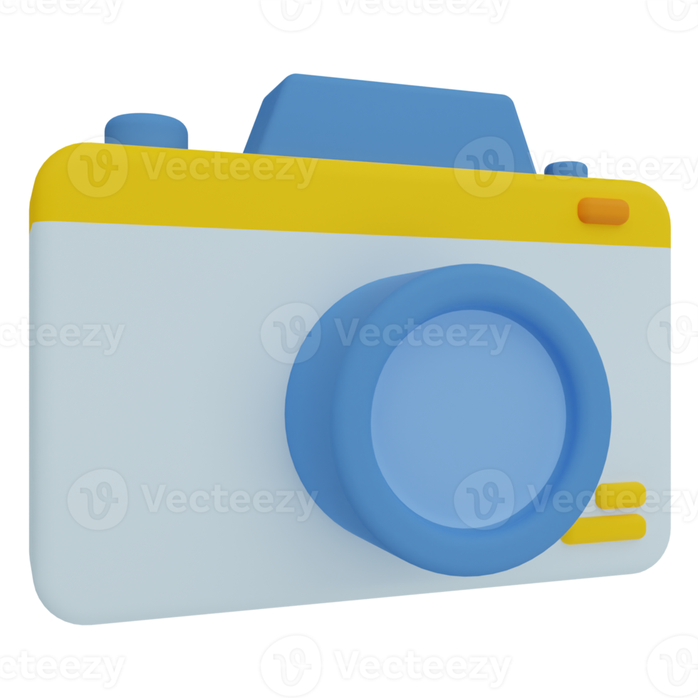 illustrazione 3d della fotocamera png