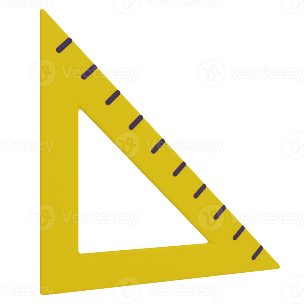 Set Square 3D Illustration png